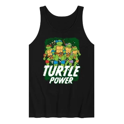 Мужская майка с графическим рисунком Turtle Power, черная