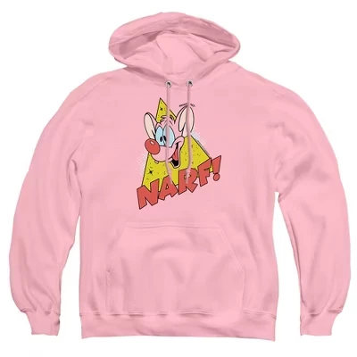 Толстовка с капюшоном для взрослых Pinky And The Brain Narf розового цвета