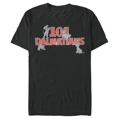 Мужская футболка 101 Dalmatians, черная