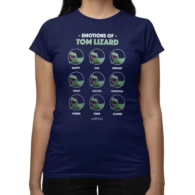 Женская футболка Disney Pixar Hoppers Tom Lizard, синяя