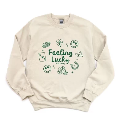 S.W.Smiley Feeling Lucky - Women's Graphic Sweatshirt dust