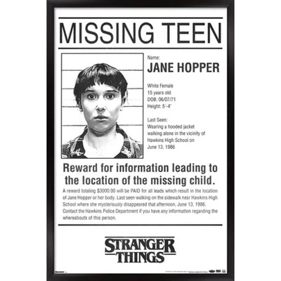 Рамочный постер Trends International Stranger Things сезон 5, черный