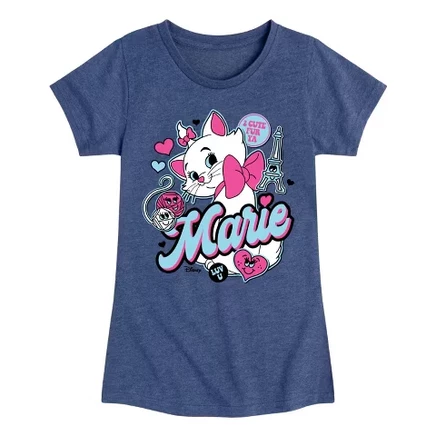 Приталенная футболка Aristocats с коротким рукавом и рисунком heather navy