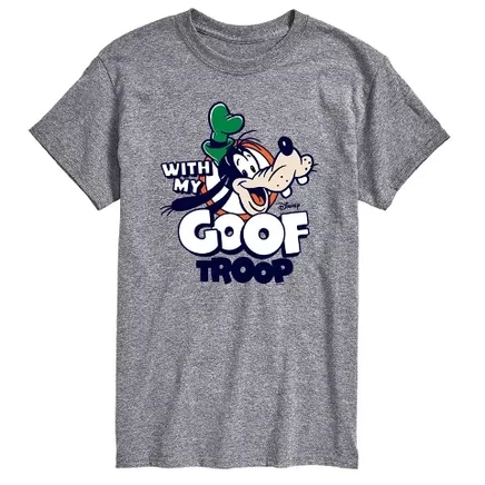 Мужская футболка с коротким рукавом My Goof Troop с графическим рисунком athletic heather
