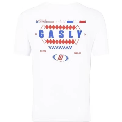 Футболка свободного кроя Castore Alpine Racing F1 Pierre Gasly белого цвета
