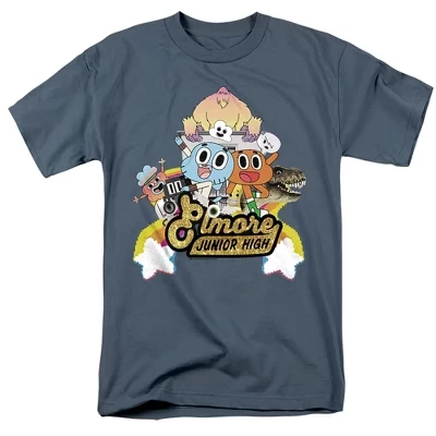 Футболка для взрослых Amazing World Of Gumball Elmore Junior High-slate