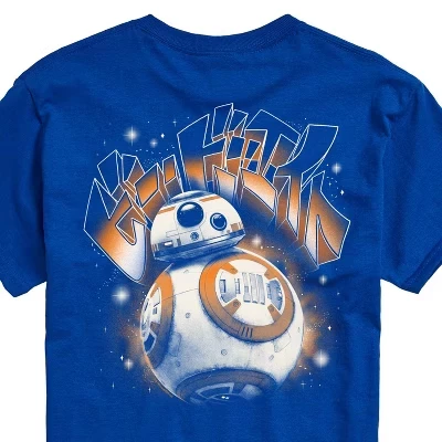 Мужская футболка с коротким рукавом иероглифами Bb8, синяя