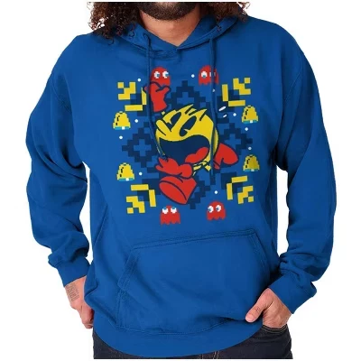 Унисекс худи Pac-Man «Pixel Snowflake», королевский синий