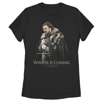 Женская зимняя футболка Stark Knows черного цвета
