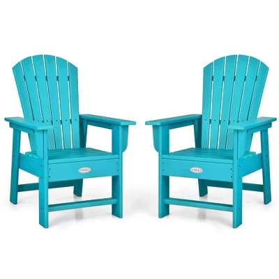 Детские кресла Costway Adirondack, 2 шт., бирюзовые
