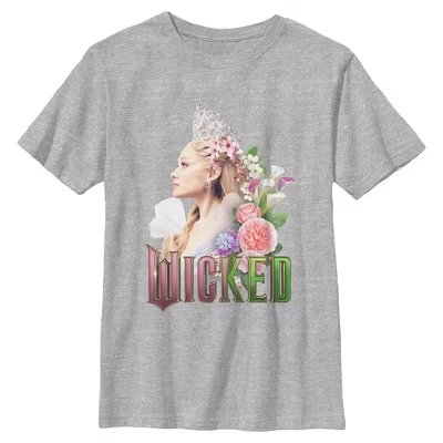 Мальчики : Футболка For Good Glinda Side Profile Pose спортивного серого цвета