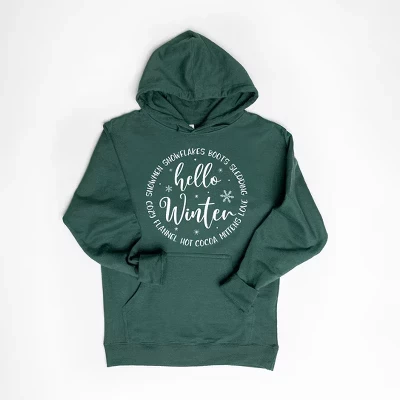 Женское худи Simply Sage Market Hello Winter Circle, зелёное