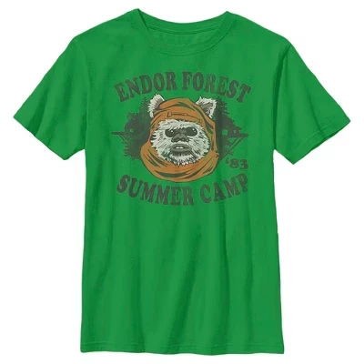 Футболка для мальчиков Star Wars Ewok Camp, зеленая