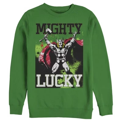 Мужская толстовка Mighty Lucky Thor на День Святого Патрика зеленого цвета