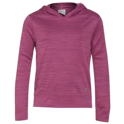 Молодежная рубашка унисекс L/S Hybrid с капюшоном UPF 50+ Sun Shirt fushia