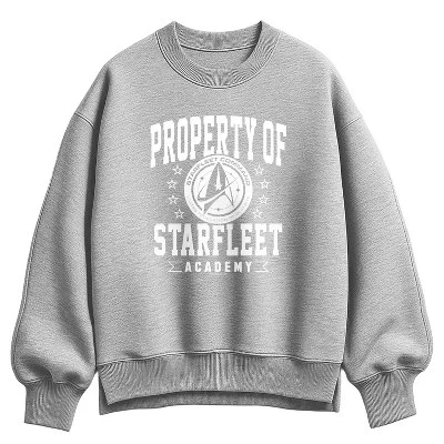 Женская толстовка Athletic heather из флиса оверсайз - собственность Звездного флота.