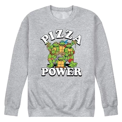 Мужская флисовая толстовка Pizza Power с графическим рисунком athletic heather