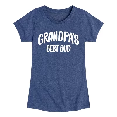 Приталенная футболка с коротким рукавом и графическим рисунком heather navy от Grandpas Best Bud темно-синего цвета