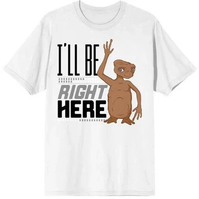 Мужская футболка E.T. I'll Be Right Here, белая