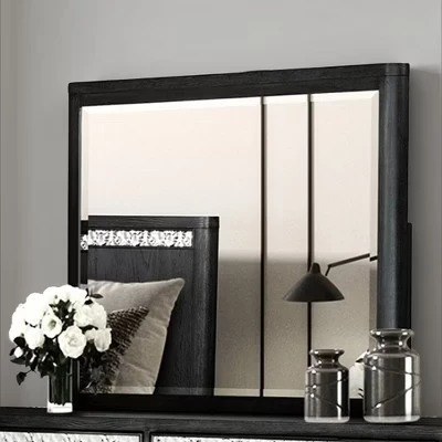 Зеркало-комод со скошенным рисунком, массив ясенево-серого дерева, 38x42