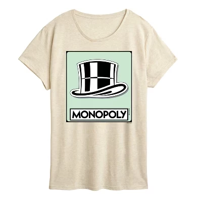 Женская футболка Monopoly Hat Token, березовая