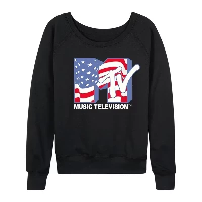 Женский лонгслив MTV Americana Flag, черный