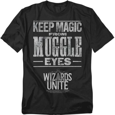 Футболка для взрослых Wizards Unite Hidden Magic черная