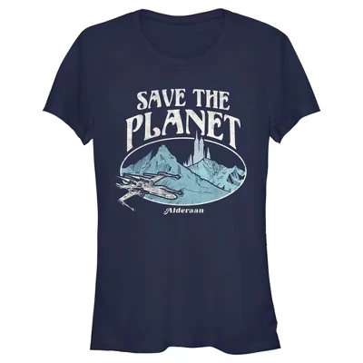 Женская футболка Star Wars «Save the Planet», синяя