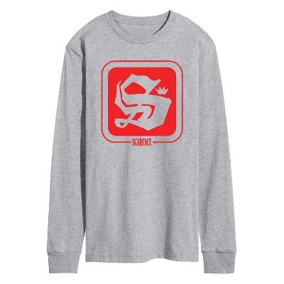 Мужская футболка с логотипом и длинным рукавом с графическим рисунком athletic heather