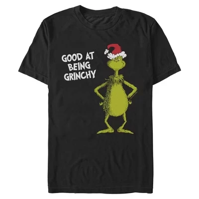 Мужская футболка Good At Being Grinchy черного цвета