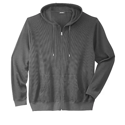 утепленная вафельная толстовка на молнии heather slate от KingSize