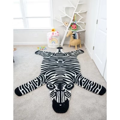 Детский ковер Unique Loom Playtime Zebra, разноцветный
