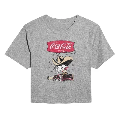 Женская футболка Coca Cola Cowboy с укороченным рисунком