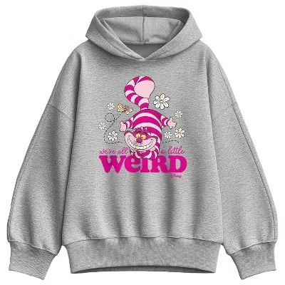 Женское худи Alice in Wonderland, серый меланж
