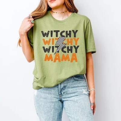 Унисекс футболка Simply Sage Market Witchy Mama, светло-зеленая