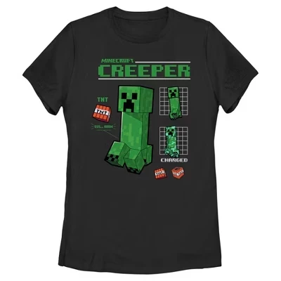 Женская футболка Creeper Graph Charged черного цвета