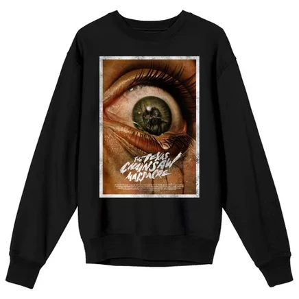 Женская черная толстовка Texas Chainsaw Massacre Eyeball крупным планом