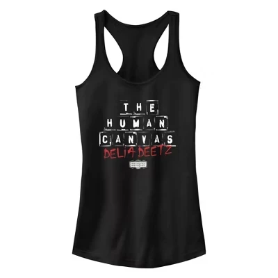 Спортивная майка Junior's Delia Deetz The Human Canvas Racerback черного цвета