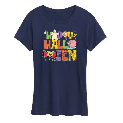 Женская футболка с коротким рукавом Happy Halloween с графическим принтом 