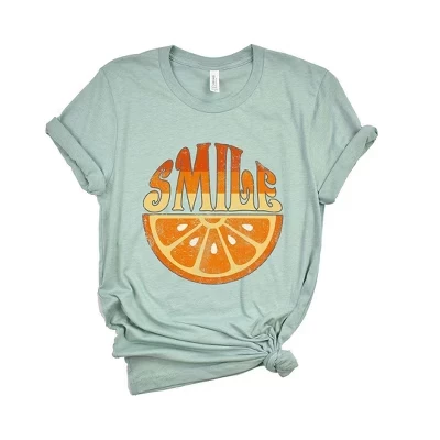 Женская футболка Smile Orange Chart с коротким рукавом и рисунком морской пены