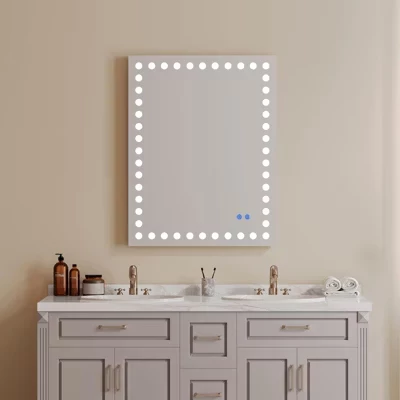 Зеркало для ванной Fulvari 102×81 см с подсветкой, белое
