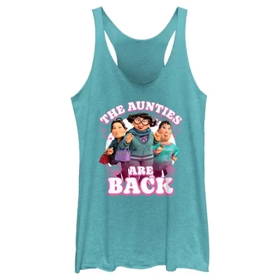 Women's  The Aunties are Back Racerback Tank Top blue