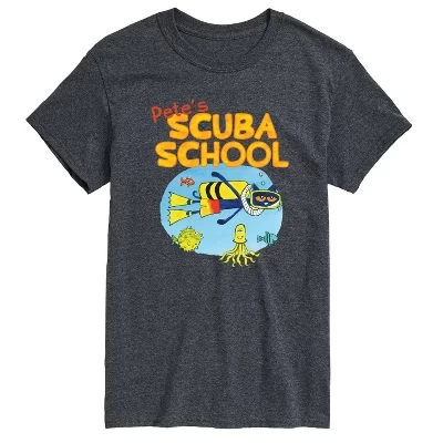 Мужская футболка Pete's Scuba School с коротким рукавом и графическим рисунком heather charcoal