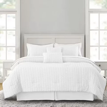 Постельный набор Lux Decor, 10 предметов, twin, белый