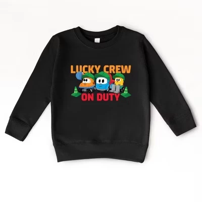 Leo the Truck Lucky Crew на дежурстве - Толстовка с рисунком для малышей черного цвета