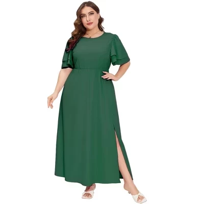 Женское платье Yesfashion макси, зеленое