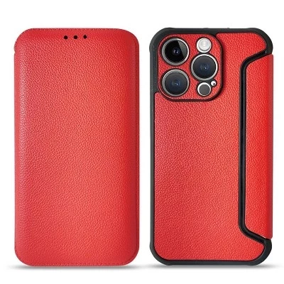 Чехол-кошелек Reiko для iPhone 14 Pro кожаный, красный