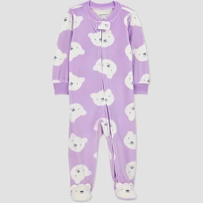 Мишки Carter's Just One You для маленьких девочек спят и играют - Белый/фиолетовый