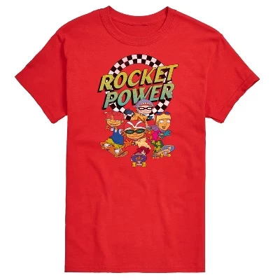 Мужская футболка с коротким рукавом в стиле ретро с логотипом Rocket Power и графическим рисунком Otto Regina Sam Maurice, красная