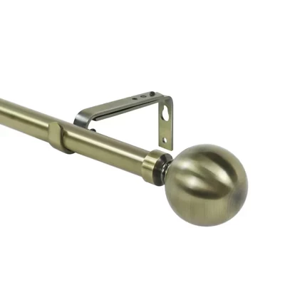 Комплект карнизов для штор Classico Steel Ball Window Drapery из античной латуни